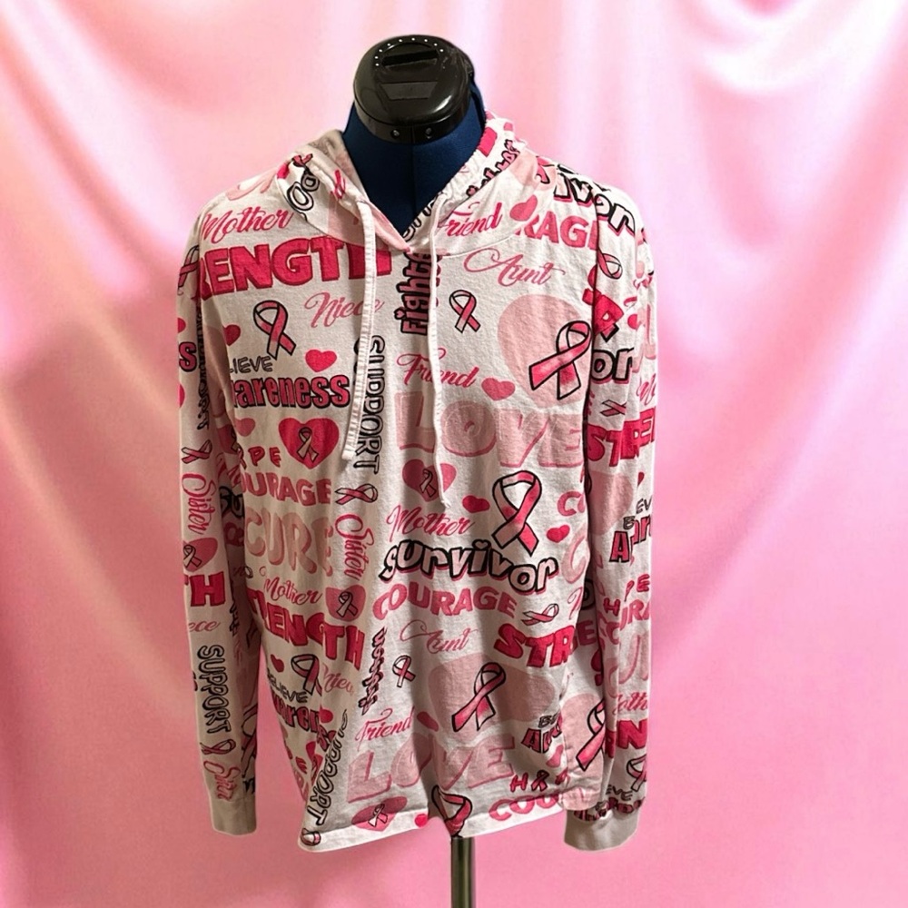 On Fire Breast Cancer Awareness Graphic Hoodie